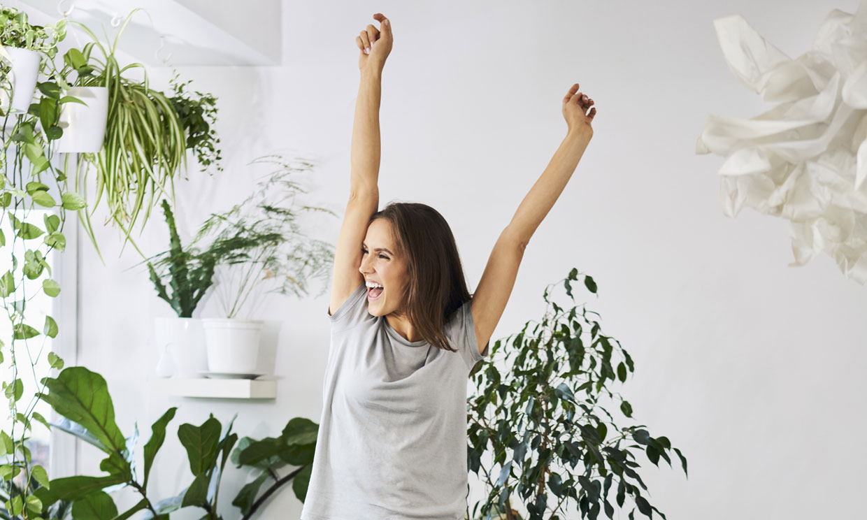 mujer feliz