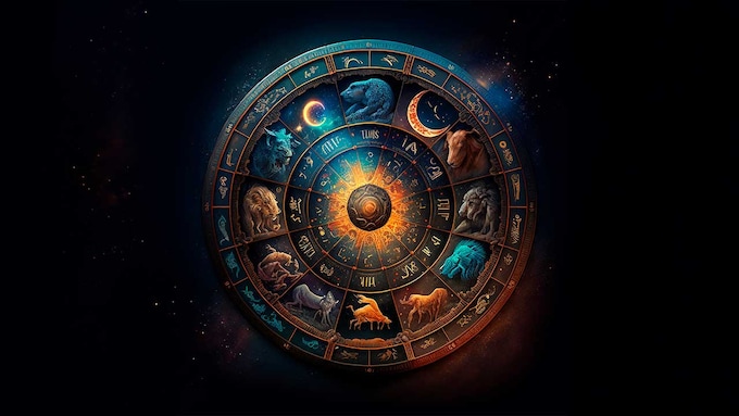 La rueda del Zodiaco con los diferentes signos