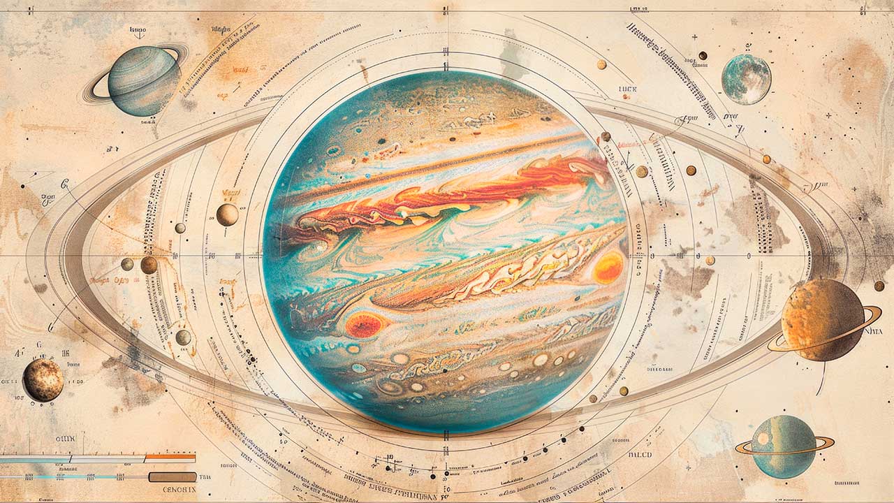 Representación de la Tierra dentro de una carta astrológica