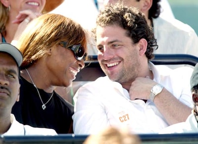 Serena Williams, feliz junto al director de cine Bret Ratner