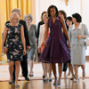Michelle Obama recibe a las primeras damas del G8 con un gazpacho con ingredientes de su propio huerto