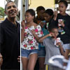Obama, de nuevo con su familia en Honolulu, tras tener que volver a la Casa Blanca por trabajo