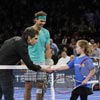 El actor Ben Stiller, la pareja de dobles improvisada de Rafa Nadal