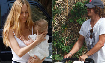 Las primeras vacaciones de Carles Puyol y Vanesa Lorenzo con su hija Manuela