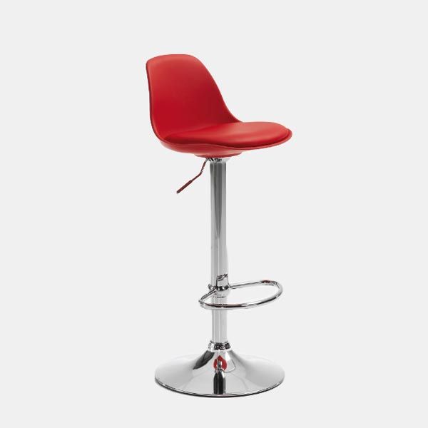 Taburete Orlando en color rojo