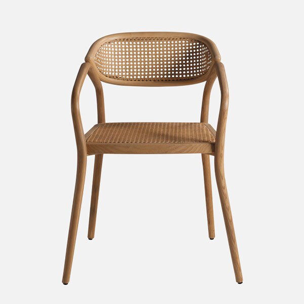 Silla de rejilla tintada