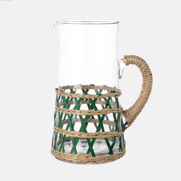 Jarra de agua con funda trenzada