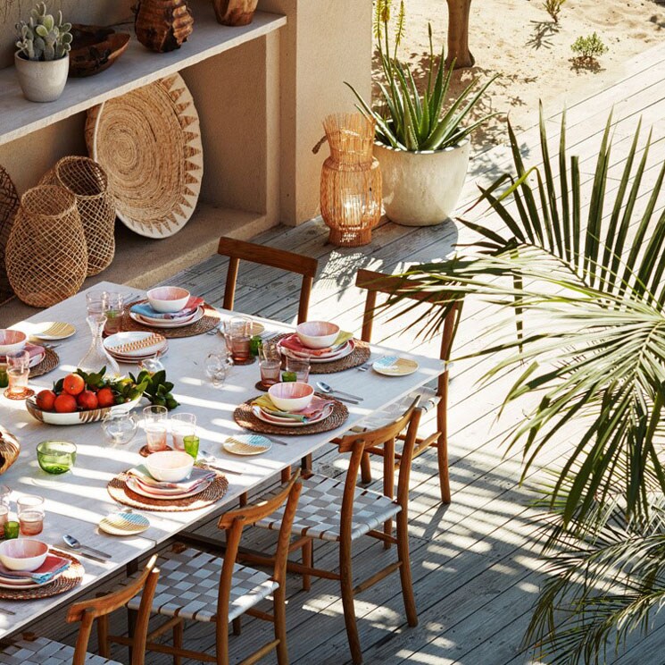 Decoración de mesa de exterior