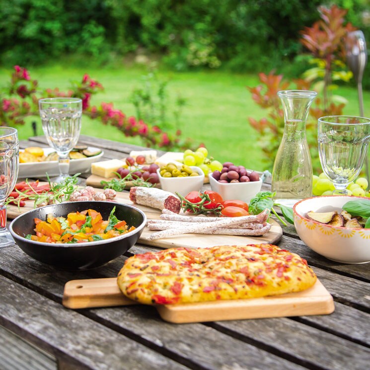 Comida de verano con focaccia