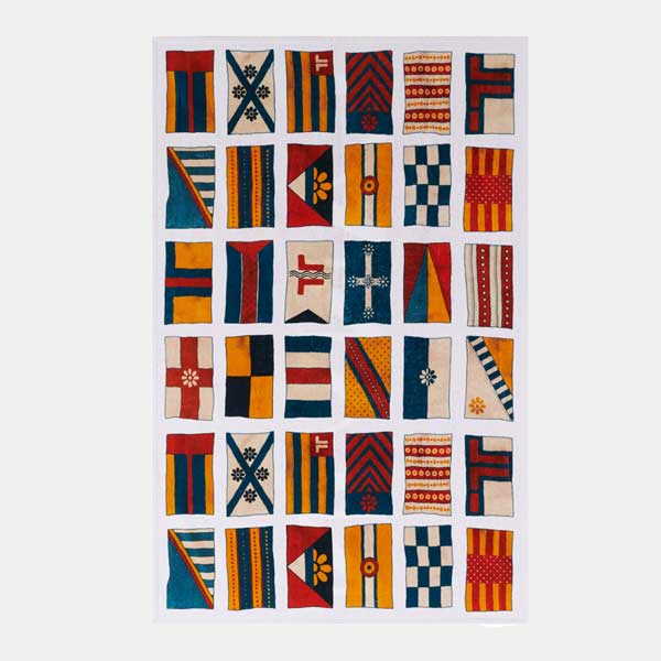 Toalla con estampado de banderas