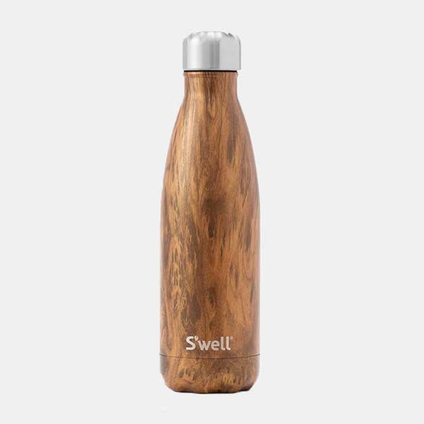 Botella de efecto madera