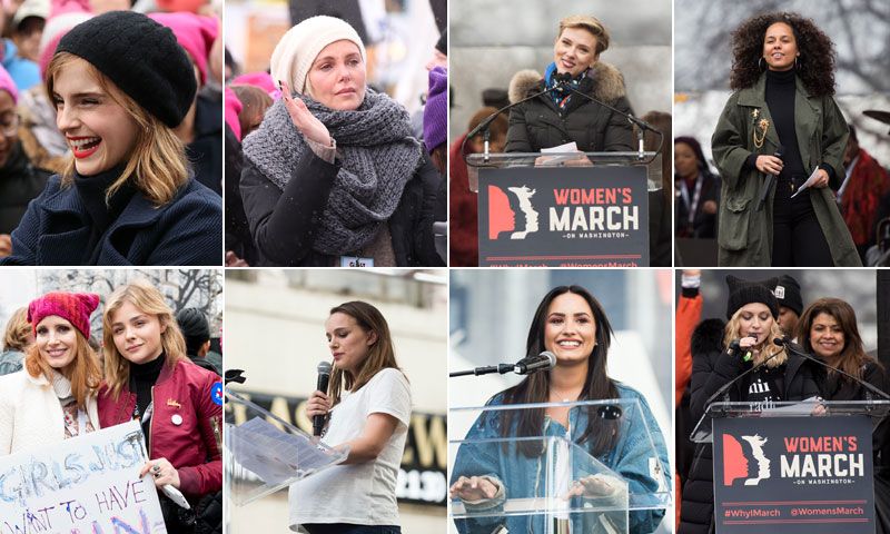 Charlize Theron, Scarlett Johansson y una multitud de 'celebrities' se unen a la #WomensMarch