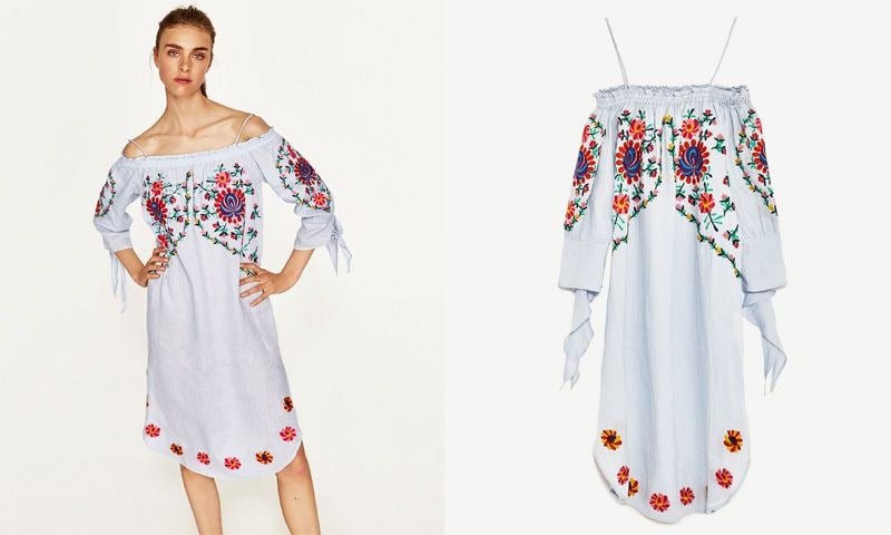 vestidos playa zara