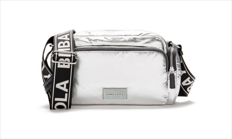 Cartera bimba y lola plateada best sale