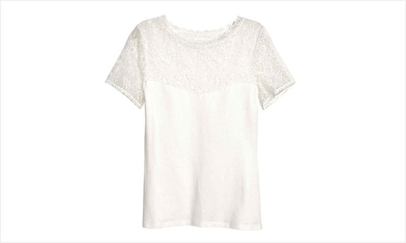 h&m camiseta blanca