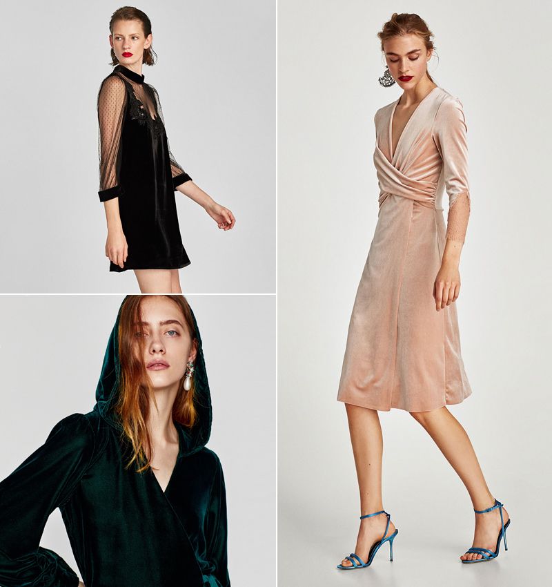 vestido terciopelo zara