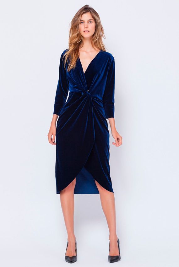 outfit vestido terciopelo