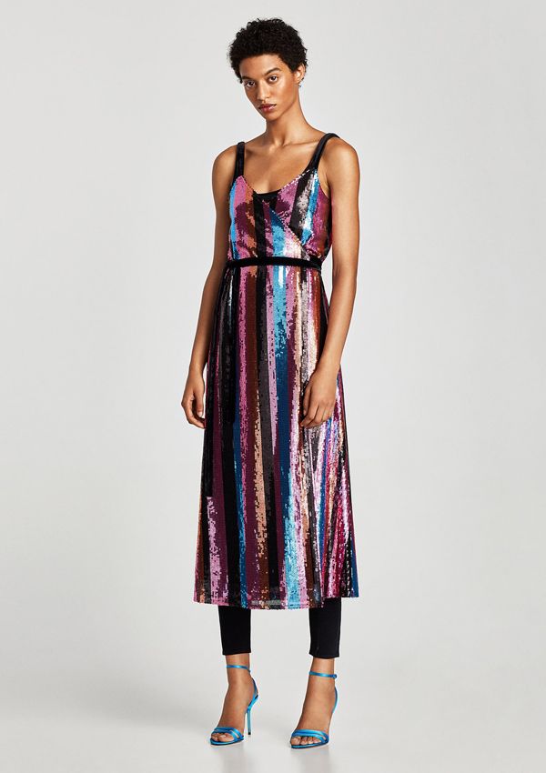vestido de zara de lentejuelas