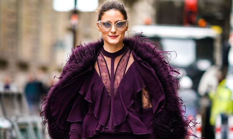 Olivia Palermo look plumas