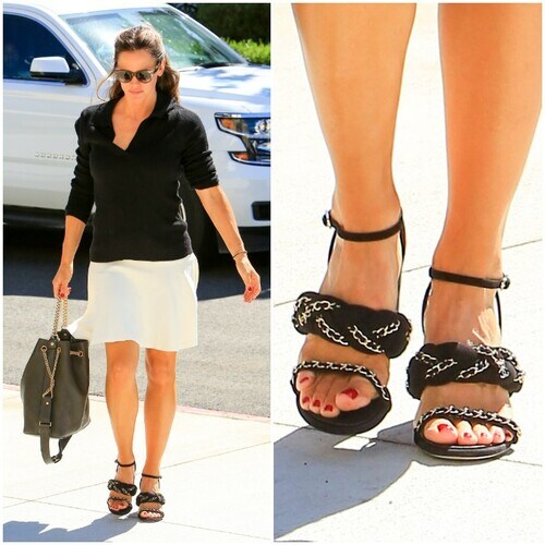 Emula el estilo de Jennifer Garner con estas 'strappy sandals'