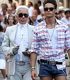 Karl Lagerfeld y Baptiste Giabiconi