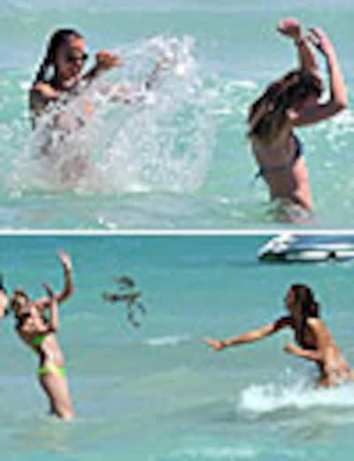 Irina Shayk y Anne Vyalitsyna: 'pelea' acuática de 'top models' en Miami