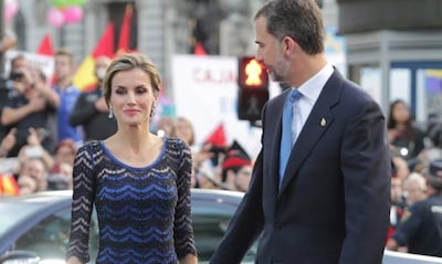 El 'look azul Asturias' de la reina Letizia