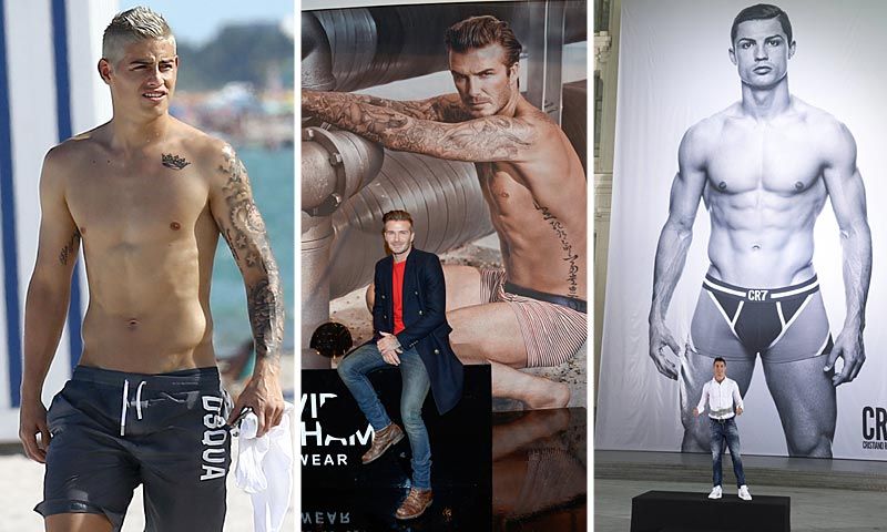 El futbolista James Rodríguez, como Ronaldo o Beckham: del terreno de juego a modelo de ropa interior