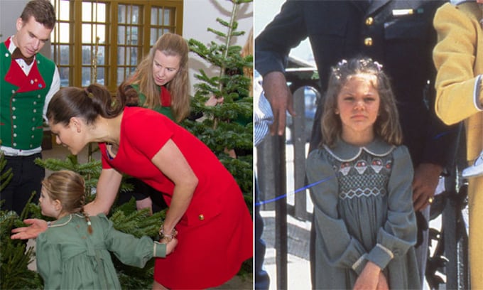 Estelle de Suecia 'desempolva' el vestido más navideño de su madre