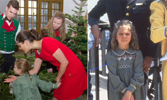 Estelle de Suecia 'desempolva' el vestido más navideño de su madre