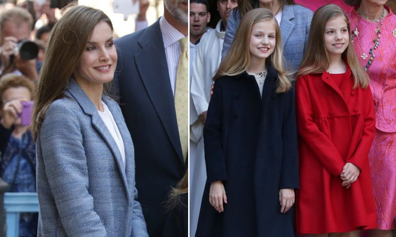 Los 'looks' de la reina Letizia, la princesa Leonor y la infanta Sofía, al detalle