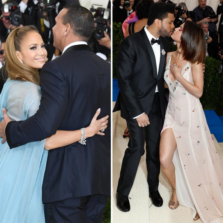 Selena Gomez y The Weeknd, Jennifer Lopez y Alex Rodriguez... A la Gala MET, mejor en pareja