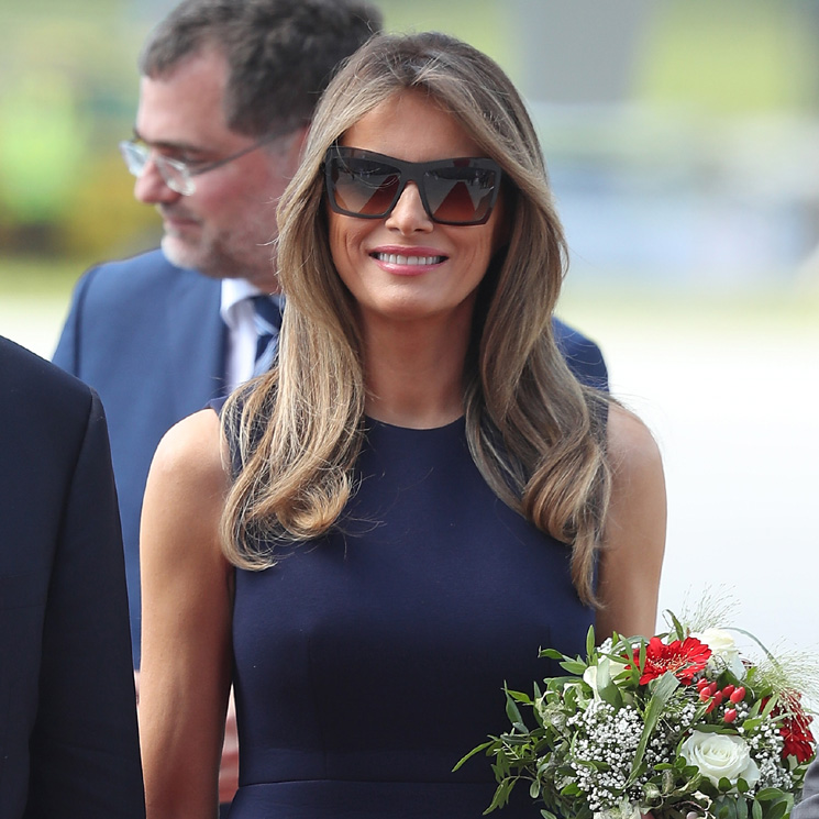 La apuesta de Melania Trump por el diseño español y su impactante vestido de Delpozo