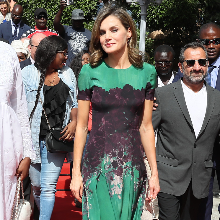 Doña Letizia recicla por tercera vez y en Senegal su vestido más internacional