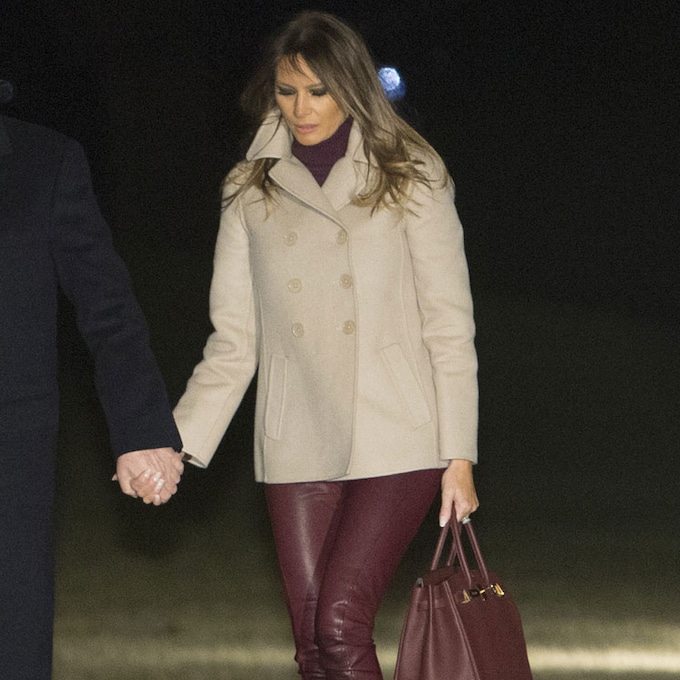 Según el último estreno de Melania Trump, así se lleva el nuevo pantalón de cuero