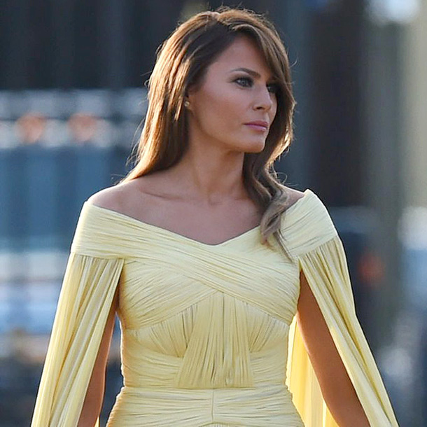 'Made in Spain' y en el color del verano, el nuevo complemento favorito de Melania Trump