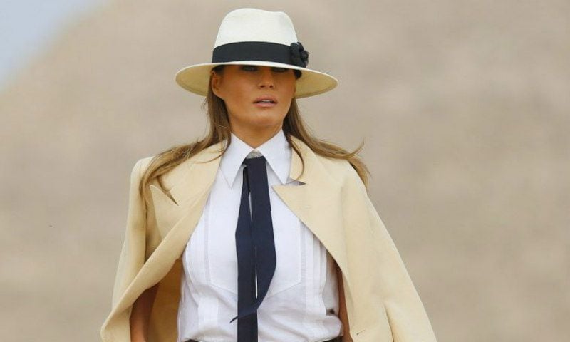 Melania Trump, de primera dama a modelo de una improvisada sesión de fotos