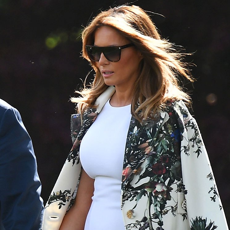 ¡Sorbete de Pascua! Melania Trump elige un original color de zapatos para irse de vacaciones