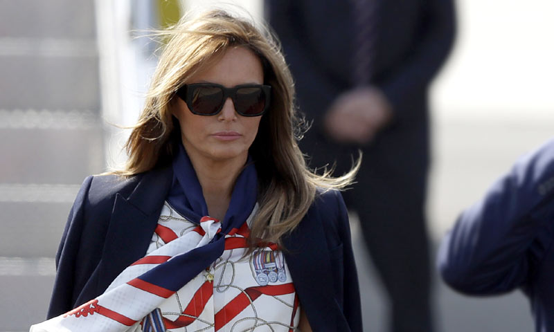 Melania Trump no se libra de las críticas con su primera imagen en Reino Unido