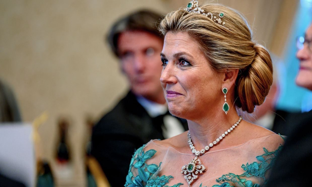 El romántico look de gala con el que Máxima de Holanda culminó un día de éxitos en Dublín