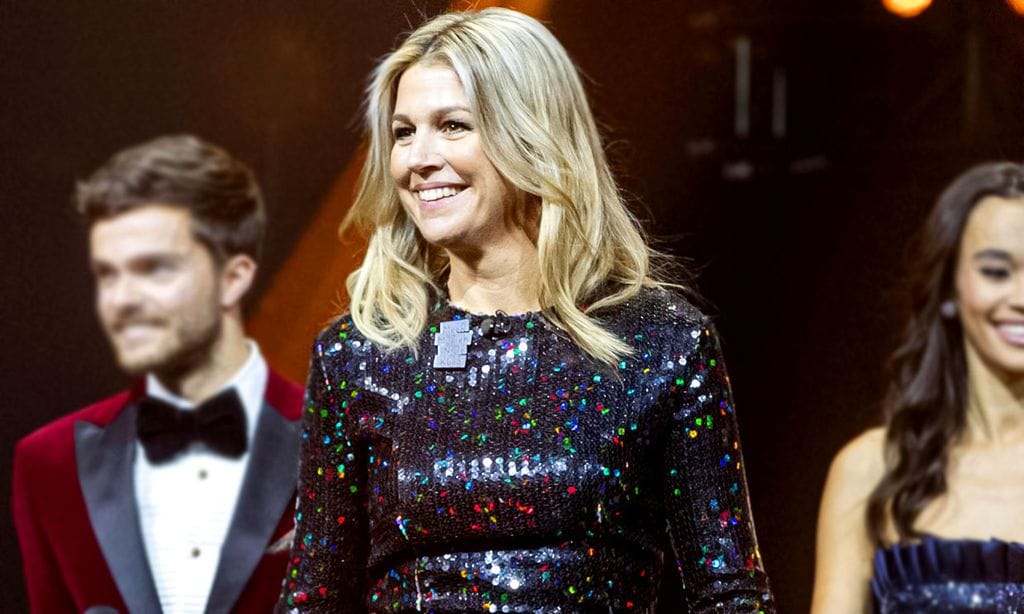 Máxima de Holanda versiona el vestido de lentejuelas más cañero de doña Letizia