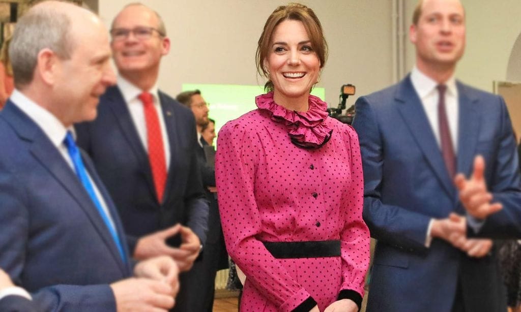 Kate Middleton vestido rosa lunares