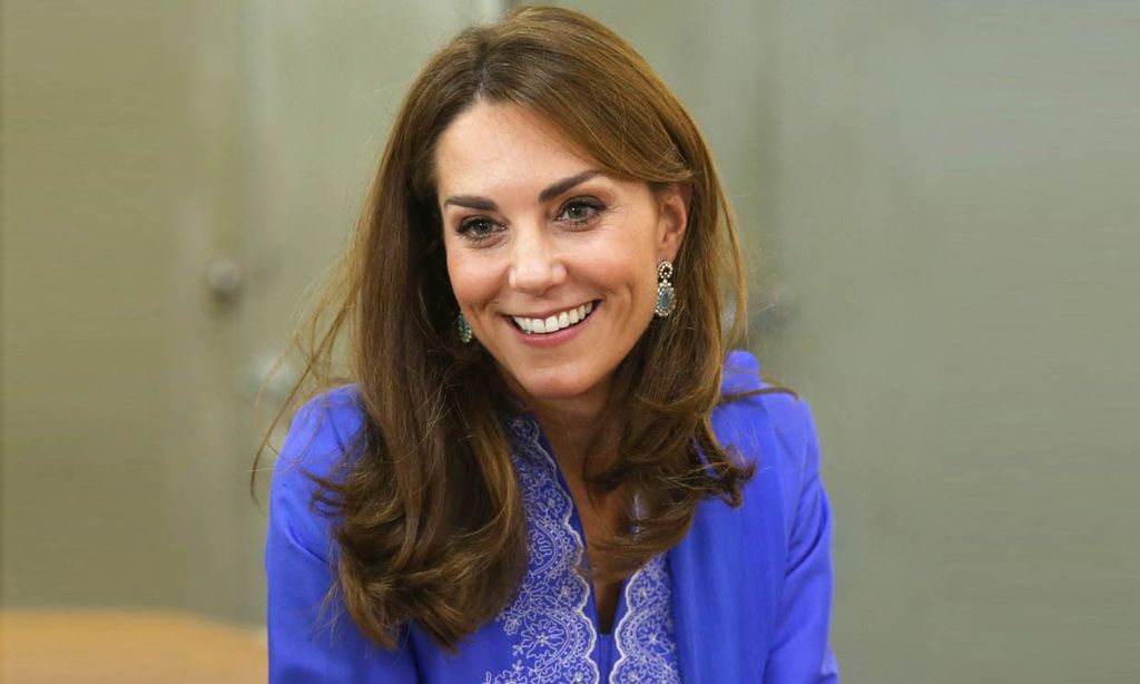 Kate Middleton con kurta azul