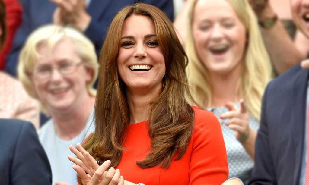 Kate Middleton con vestido rojo