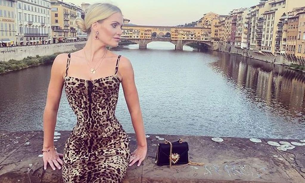 Lady Kitty Spencer con vestido de Dolce&Gabbana