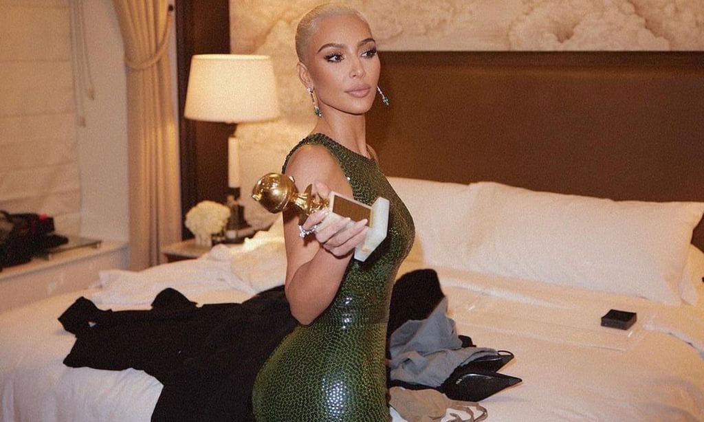 Kim Kardashian se supera con otro vestido de Marilyn... ¡y su Globo de Oro!