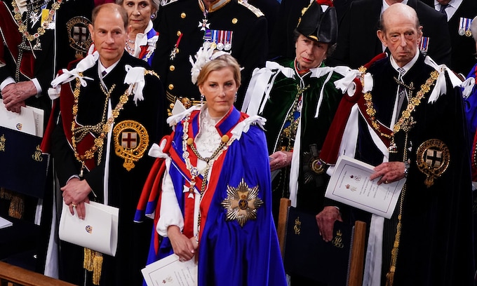 El príncipe Eduardo y Sofía de Edimburgo en la coronación