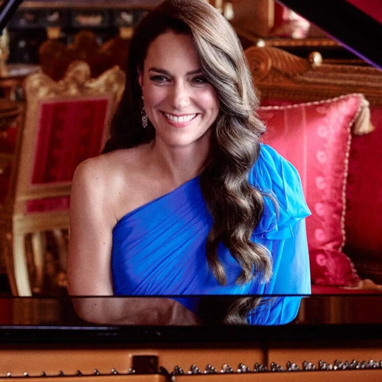 El espectacular vestido asimétrico que la princesa de Gales lució al piano en Eurovisión