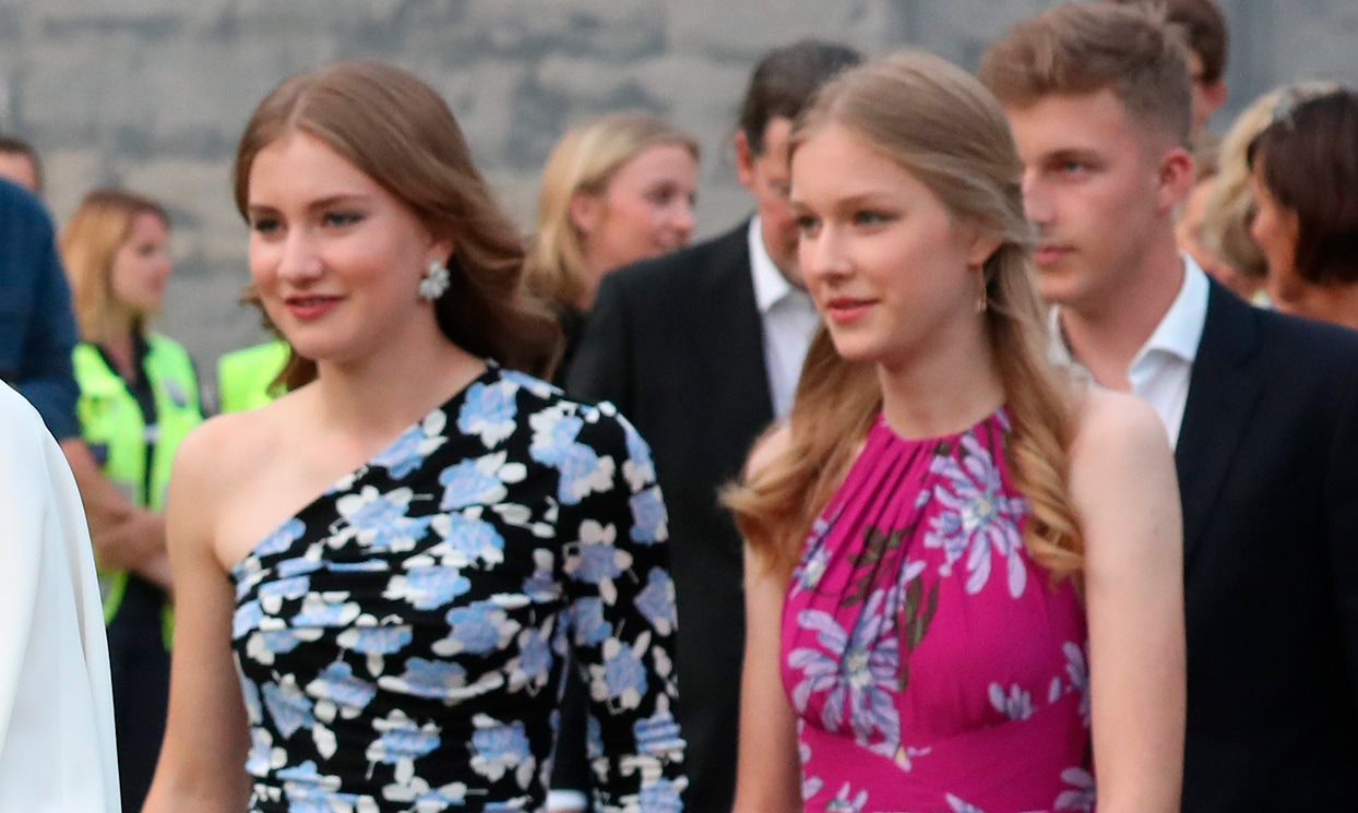 Las princesas Elisabeth y Éléonore deslumbran con vestidos florales neoyorquinos en la gran noche de Bélgica