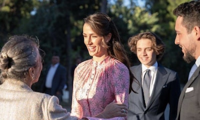 El vestido español que la princesa Rajwa ha llevado en su último look de invitada